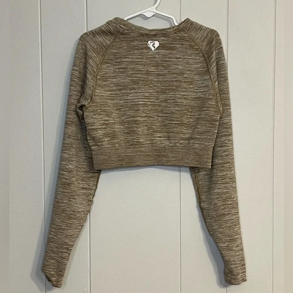 Women's Best long-sleeve, cropped workout top Size S - Picture 3 of 7